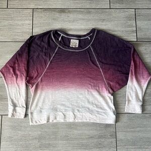 Chaser Purple Ombré Long Sleeve Shirt Small